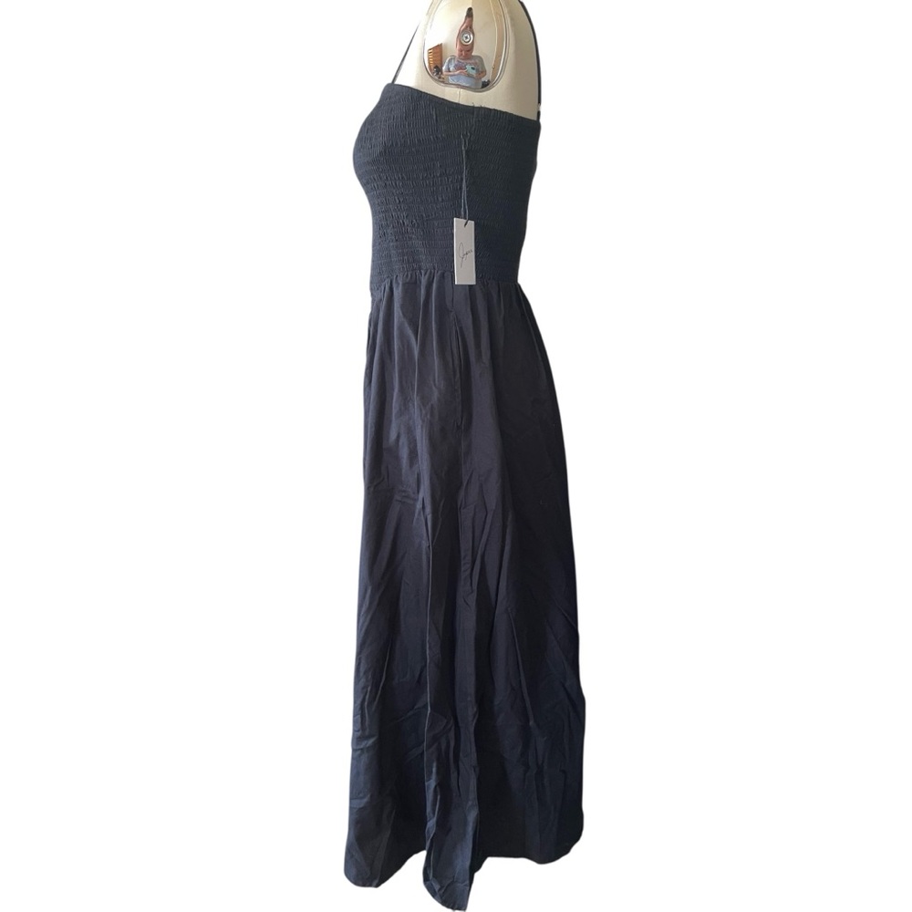 ❤️ NWT! Japna Smocked Corset Bodice Black Midi Dress - Picture 4 of 10